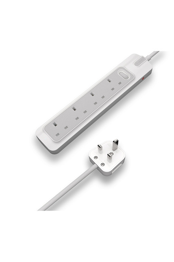 TOTAL Power extension Cable 3 Meter 4 Sockets 230 V 13 A UK type 2990W