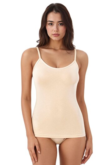White Velvet Women's Bamboo Lycra Strap 2-Piece Undershirt Q6K6K1T1Ka