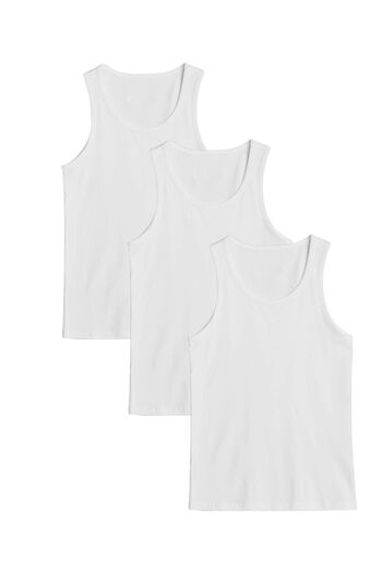 White Velvet 100% Cotton 3-Pack Classic White Men's Undershirts Q.U.O1.K.0K.A3.K.0O.T.A3
