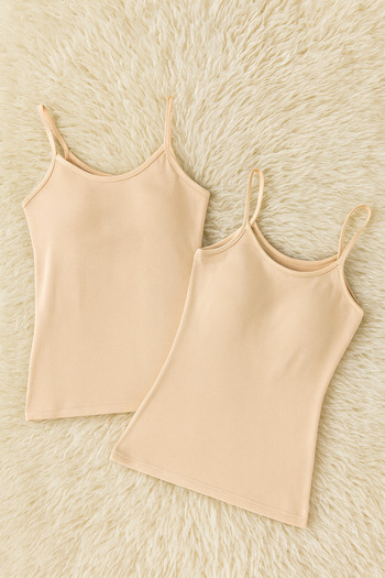 White Velvet Women's Bamboo Lycra Strap 2-Piece Undershirt Q6K6K1T1Ka