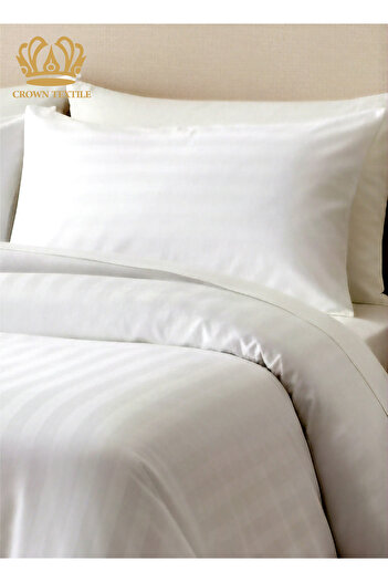 Crown Textile 4-piece hotel comforter set, single, cotton, microfiber filling, sheet size 100*200