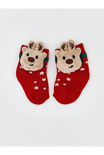 LC Waikiki New Year Themed Baby Boy Home Socks (W5)