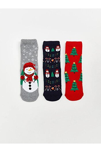 LC Waikiki Non-Slip Sole Boys' Socks 3-Piece (W5)