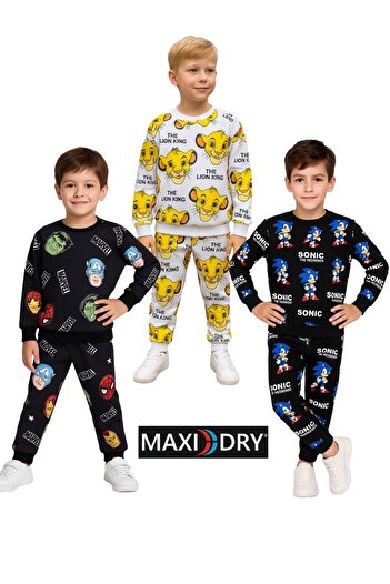 MAXI DRY 3 Pieces Long Sleeve Seasonal Boys' Bottom and Top Set