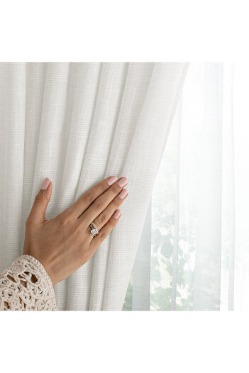 Five Store Linen fabric curtain with multifunctional drapery, Vlatka, density 200 g/m2, 140 x 270 cm, cream