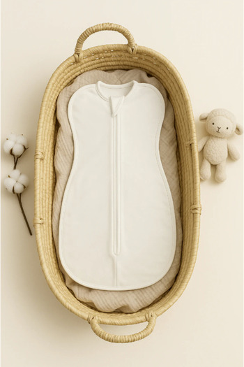 Alya&Alin Baby 100% Cotton Swaddle for 0-3 Months Baby, Zippered, Soft Combed Cotton Fabric, Breathable Fabric