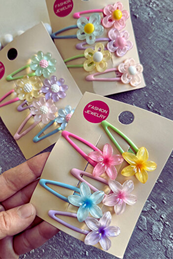 Nisankids 5-Piece Floral Snap Fastener Set