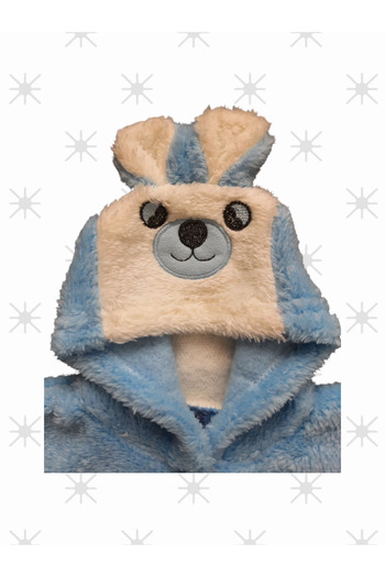 eomix kids Bebek tulum , kışlık welsoft peluş, sapkalı ,nakışlı 3-6ay