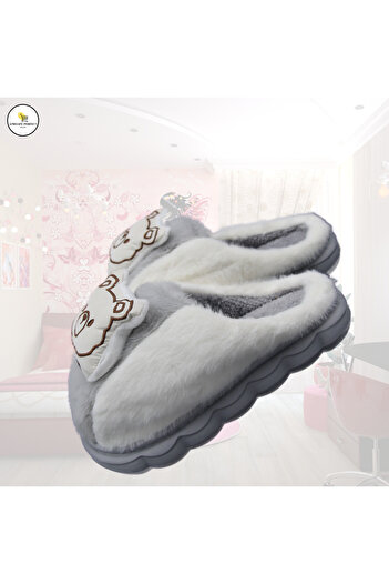 FOTOFUN Fluffy and Warm Slippers for Children - CuteBear Model, 28-29