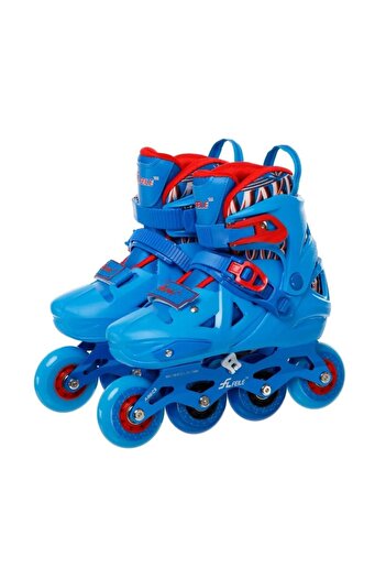 OEM Adjustable children's roller skates size 31-34 with luminous wheels Banwei BW-225 Blue