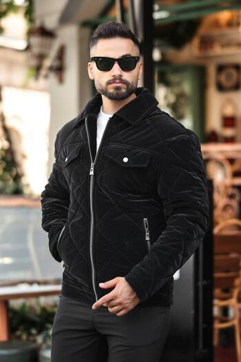KOCCI New Season Water and Cold Resistant Classic Collar Quilted Winter Men's Jacket Coat