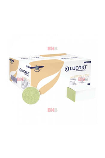 Lucart Easy Green Folded Paper Towels, 1 Ply, 250 Sheets