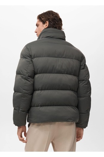 MANGO Man Su geçirmez kısa kapitone anorak