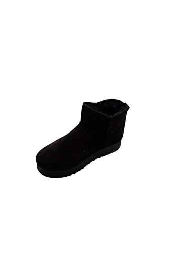 AEY SHOES KADIN SÜET SÜPER MİNİ KALIN DÜZ TABANLI İÇİ TÜYLÜ YARIM BOT