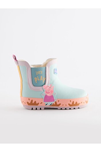 Next Baby Pink Blue Peppa Pig Patterned Boots / Rain Boots