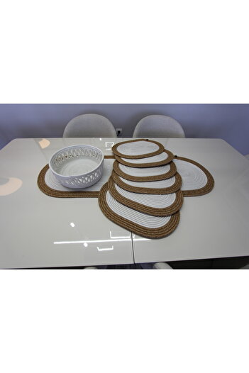 fa collection desing Wicker Jute Placemat Coaster Supla American Service Runner Basket and Cup Holder