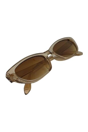funeyes Aventino Transparent Nude Slanted Cat Eye Tiny Slanted Trend Sunglasses