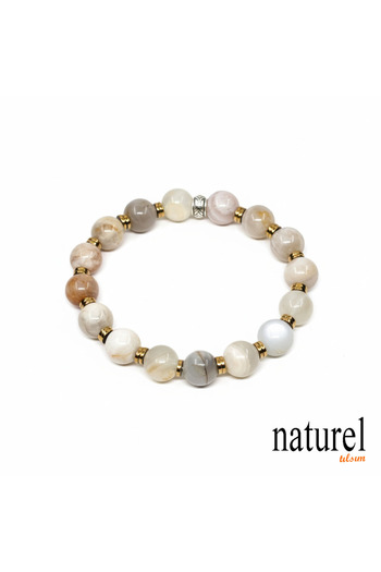 Naturel Tılsım Sun Stone 10mm Natural Stone Bracelet
