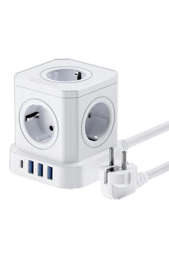 SeLeSe SeLeSe cube extension cord, with 5 sockets, 3 USB + 1 USB TYPE C