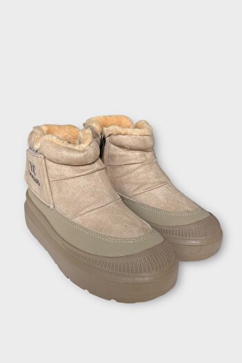 Liger Γυναικείες μπότες Nubuck με χοντρή σόλα με επένδυση από γούνα ΜΠΕΖ
