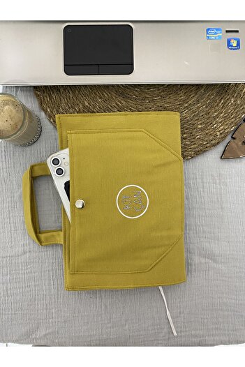 DUTTDİKİM Kitçan Book Park Forest Patterned Book Bag 17X24 cm |   Water Repellent Fabric, Dtf Printed, Handmade