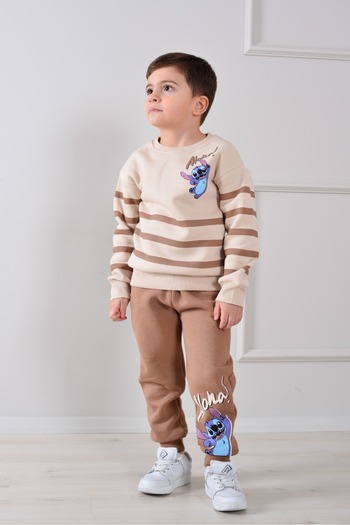 LİLLYPİCCA Boy's Character Patterned 3-Thread Raised 2-Piece Set