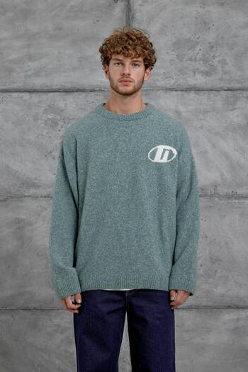 NOMARC Green Gst Crew Neck Oversize Knitwear