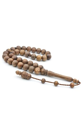 Murty99 Mastercrafted Systematic Sphere Cut Walnut Wood Prayer Beads