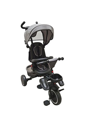 Baby Care Folding Trike Baby Care™ Tricycle with Canopy, EVA Rubber Tires, Parental Handle, Reversible Seat