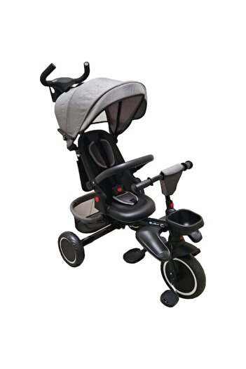 Baby Care Folding Trike Baby Care™ Tricycle with Canopy, EVA Rubber Tires, Parental Handle, Reversible Seat