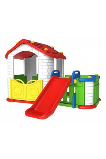NOVOKIDS 3-in-1 Playhouse for Kids NOVOKIDS™ My Happy Playground with Slide and Fence