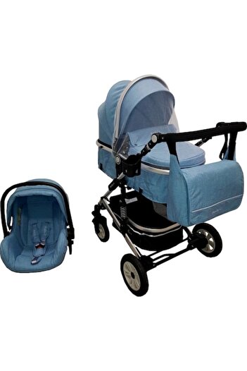 Baby Care Cărucior PRO 531 3 în 1 cu accesorii, albastru