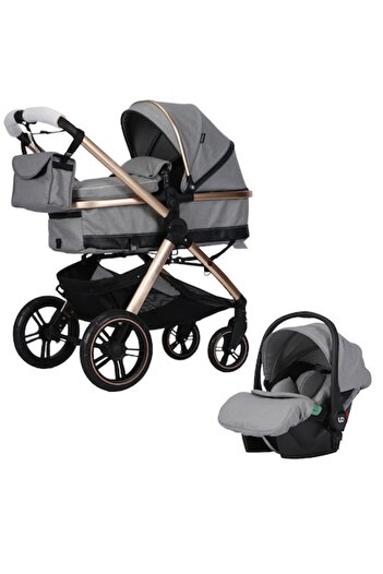 NOVOKIDS 3 in 1 Baby Stroller X2000 Series with Baby Bag, Aluminum Frame, Shock Absorbers, Solid Rub