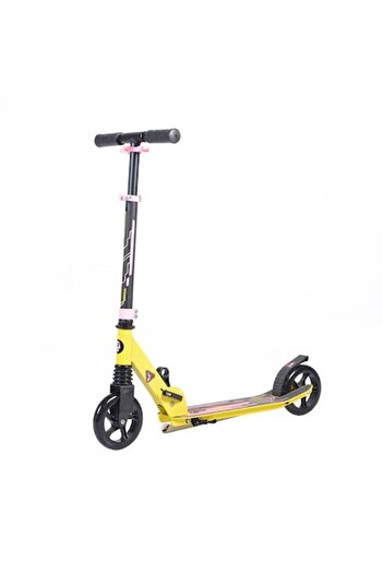 NOVOKIDS Rocket Challenger Foldable Scooter, Max 100kg, Adjustable Height, Yellow and Pink
