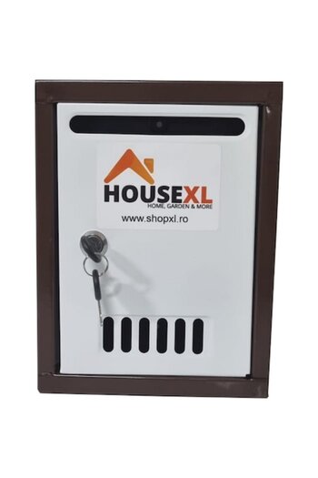 HouseXL Metal Mailbox with 2 Keys, HouseXL® MailBox, 26x19.5x8 cm
