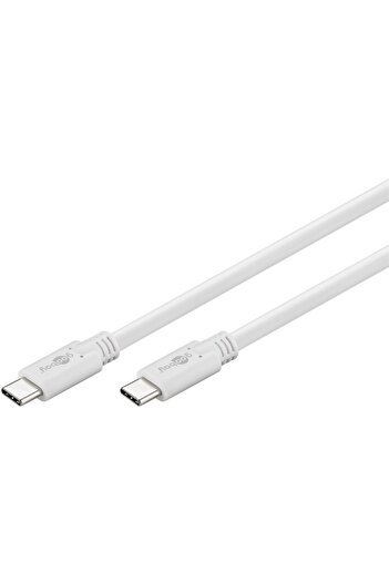 goobay USB type C 3.2 Gen1 male-male PD 60W charging and sync cable 1m white