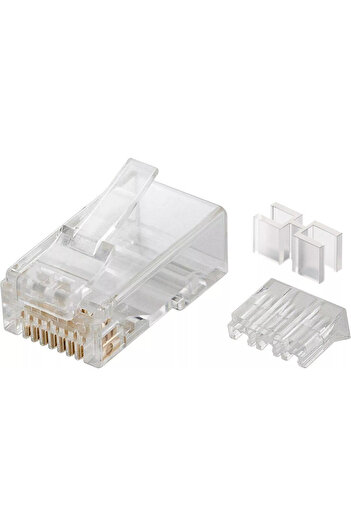 goobay RJ45 8P8C Cat6A network plug unshielded gold contacts 50u