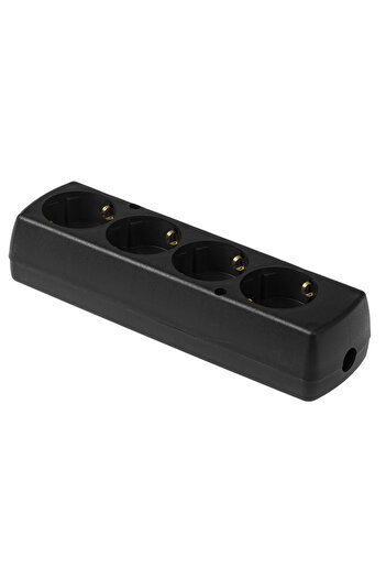 Plastrol 4-outlet power strip without power cord, black GN-470S/BK