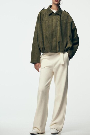 PRİFALDİ Suede Look Bomber Jacket