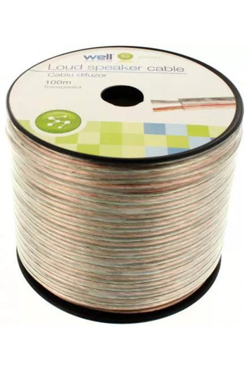 Well Transparent speaker cable 2x1.5mm CCA LSP-CCA1.50TT-100-WL