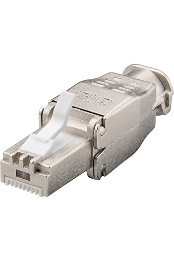 goobay RJ45 CAT6A STP metal shielded male plug cable max. 9mm AWG 22 - AWG 24 mounting without pliers 38292 Goo