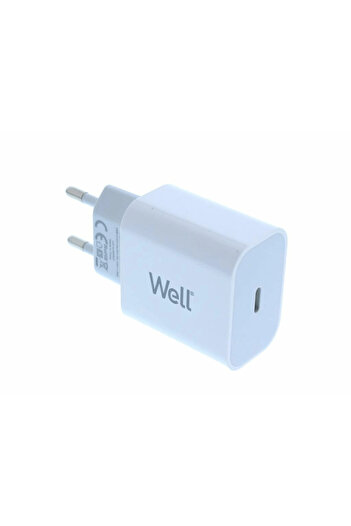 Well Mains charger - USB type C PD 20W white PSUP-USB-WPD12003WE-WL
