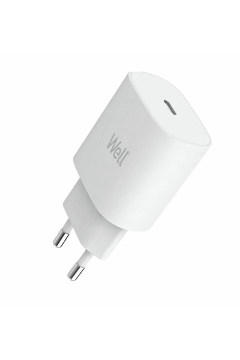 Well Mains charger - USB type C PD 25W PPS white PSUP-USB-WPD2501WE-WL