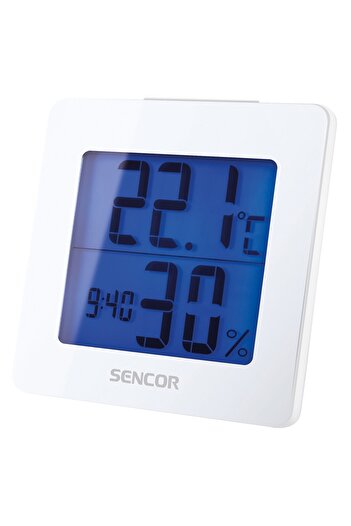 Sencor Weather station LCD display temperature and humidity clock with alarm calendar white SWS 1500 W