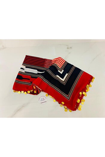 FAMU PAZARLAMA Karadeni̇z Regional Keşan, Scarf, Shawl, Wrap, Writing, Scarf with Sequins