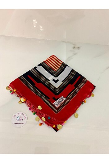 FAMU PAZARLAMA Karadeni̇z Regional Keşan, Scarf, Shawl, Wrap, Writing, Scarf with Beaded Sequins