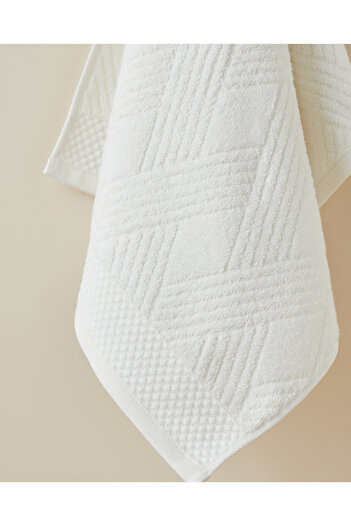 English Home Chic Diamond Cotton Face Towel 50X80 cm Ivory