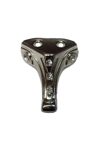 soonaksesuar Fashionable stoned wooden box leg, box leg 3.5 cm - nickel, 50 pieces