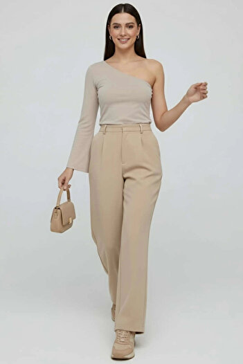 TB Terzi Bey One-shoulder basic blouse mink t4275