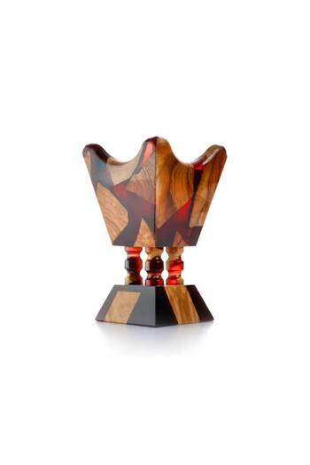 Alrsheed for oud & perfumes Burgundy resin incense burner